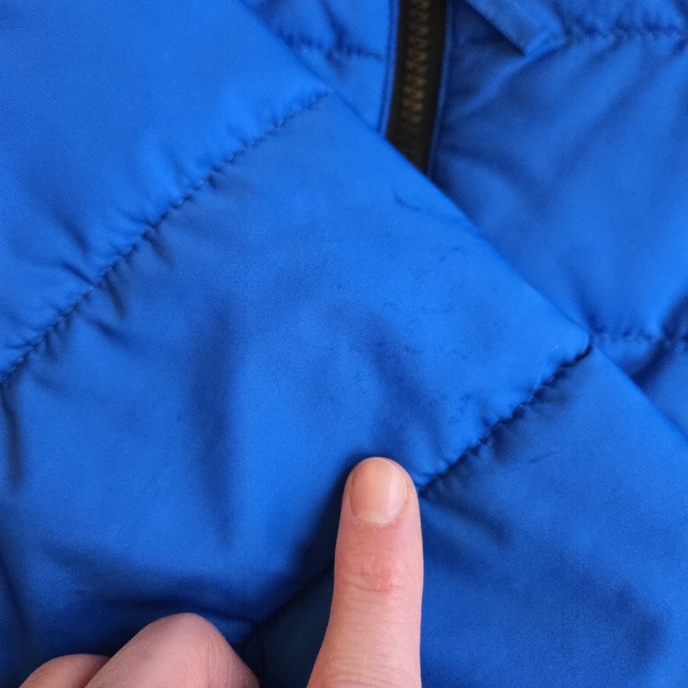 Wild Fable Electric Blue Zip Front Quilted Puffer Jacket Boxy High Collar MI3 - Picture 11 of 15